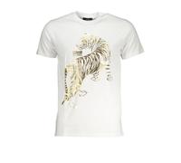Cavalli Class Bianco Baumwoll T-Shirt für Herren XL