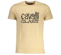 Cavalli Class Bold Black Logo Beiges T-Shirt XL