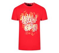 Cavalli Class Bold Logo Rotes T-Shirt XL