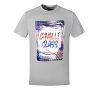 Cavalli Class Box Logo Graues T-Shirt L