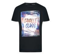 Cavalli Class Box-Logo Schwarzes T-Shirt XL