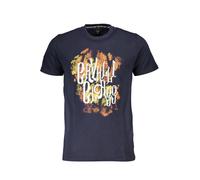 Cavalli Class Cavalli Kurzarmshirt Blau Rundhals Logo - Größe: XL