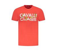 Cavalli Kurzarmshirt Rundhals Logo Druck Herren T-Shirt TXT60MJD060_RO02000 - Größe: M