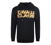 Cavalli Class Fire Logo Schwarzer Kapuzenpullover L