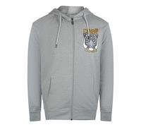 Cavalli Class - Grauer Kapuzenpullover Mit Reißverschluss Und Tiger-grafiklogo M