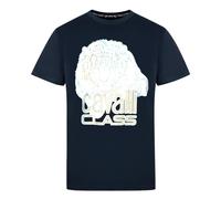 Cavalli Class Großes Tiger-Logo Navy T-Shirt L