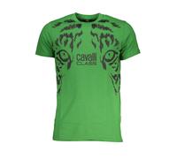 Cavalli Class Grün T-Shirt mit Tigermotiv - Größe: XL