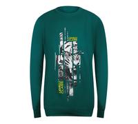 Cavalli Class - Grünes Ottanio-sweatshirt Mit Zersplittertem Tiger-print M