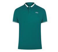 Cavalli Class - Grünes Poloshirt Mit Auffälligem Streifenkragen M