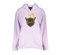 Cavalli Class Kapuzen-Fleece-Sweatshirt mit Print und Logo - Größe: L