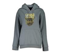 Cavalli Class Kapuzen-Fleecepullover mit Print-Logo - Größe: XL