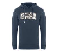 Cavalli Class Kapuzenpullover in Marineblau mit Zebramuster und Logo L