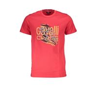 Cavalli Class Kurzarmshirt mit Logo Rundhals - Größe: L