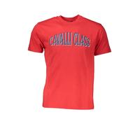 Cavalli Class Kurzarmshirt mit Logo und Rundhalsausschnitt - Größe: XL
