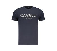 Cavalli Class Kurzarmshirt mit Logoaufdruck TXT61GJD060_BL04 - Größe: XL
