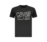 Cavalli Class Kurzarmshirt Rundhals Logo Druck - Größe: L