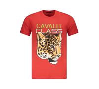 Cavalli Class Kurzarmshirt Rundhals Logo Druck - Größe: L