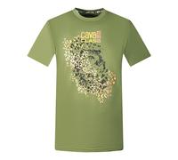 Cavalli Class Leopardenmuster Silhouette Grünes T-Shirt XL