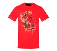 Cavalli Class Leopardprint Silhouette Rotes T-Shirt L