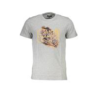 Cavalli Class Logo TShirt Grau Rundhals - Größe: L
