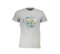 Cavalli Class Logo TShirt Kurzarm Rundhals Grau - Größe: XL