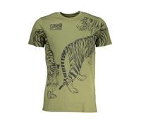 Cavalli Class Luxus Tiger Print TShirt Grün - Größe: XL