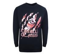 Cavalli Class Peeking Tiger Design Marineblaues Sweatshirt M