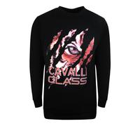 Cavalli Class Peeking Tiger Design Schwarzes Sweatshirt L