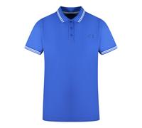 Cavalli Class Polohemd mit Zwillings-Paspelkragen in Blau M