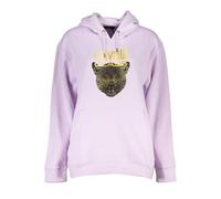 Kapuzen-Fleece-Sweatshirt mit Print und Logo - Größe: L