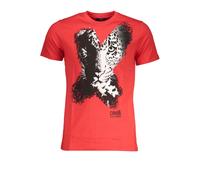 Cavalli Class Rosso Baumwoll Herren T-Shirt XL