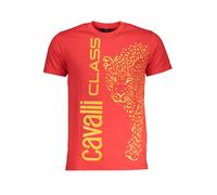 Cavalli Class Rot Leopard Herren TShirt - Größe: 2XL