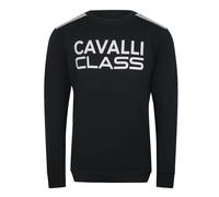 Cavalli Class - Schwarzes Sweatshirt Mit Schulterverstärkung 2XL