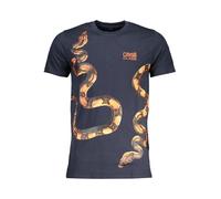 Cavalli Class Snake Blue Tee - Größe: 2XL