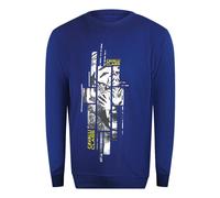 Cavalli Class Sweatshirt Mit Zersplittertem Tiger-print In Irisblau L