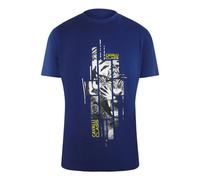 Cavalli Class - T-shirt Mit Abstraktem Tiger-logo In Blau XL