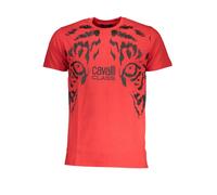 Cavalli Class Tiger Print T-Shirt Red - Größe: XL