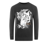 Cavalli Class Tiger Silhouette Logo Schwarzes Sweatshirt L