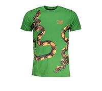 Cavalli Class Verde Baumwoll T-Shirt für Herren L