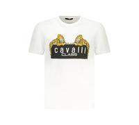 Cavalli Class Weißes Baumwoll-Herren-T-Shirt XL