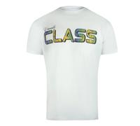 Cavalli Class - Weißes T-shirt Mit Leuchtendem Blumenlogo 2XL