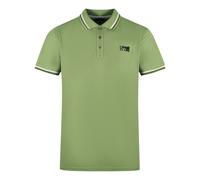 Cavalli Class Zwillings-Besatzkragen Schwarzes Logo Grünes Polo-Shirt M