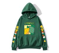 Cavetown Lemon Boy Cartoon Print Hoodies Damen Cartoon Graphic Sweatshirts Fleece Musik Kapuzenpullover Herren Streetwear Dark-Green,L