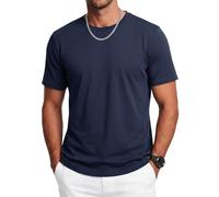 Cavva Herren T Shirt Kurzarm Weiches Bambus Sommer Rundhals Trainingsshirt