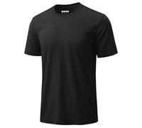Cavva T Shirt Herren Schwarz Funktionshirt Kurzarm Tshirt Männer Freizeit Sommer Basic Shirt mit Rundhals Schwarz XL