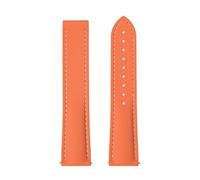 CAWEUER 20/21/22 mm robustes FKM-Kautschuk-Uhrenarmband, geflochtenes Schnellverschlussband, universelles Armband(Orange-White line,22mm)