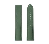 CAWEUER 20/21/22 mm robustes FKM-Kautschuk-Uhrenarmband, geflochtenes Schnellverschlussband, universelles Armband(Green-White line,20mm)