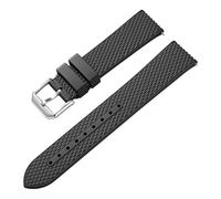 CAWEUER 20 mm 22 Uhrenarmband, Sportarmband, kompatibel mit Seiko 5 Skx007 Skx013, Prospex-Ersatzarmband, MIDO Oris FKM-Gummi-Uhrenarmbändern(Black,20mm)