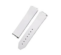 CAWEUER 21 * 15mm Silikon Uhrenarmband Kompatibel mit Armband Gummiband Weiche Uhr Sportuhr Zubehör Damen Uhrenarmbänder(White-no buckle)