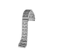 CAWEUER 22 mm 24 Edelstahlarmband kompatibel mit Breitling B01 42 Armband Uhrenarmband Chronomat Herrenarmband Zubehör(Silver,22mm-Width)